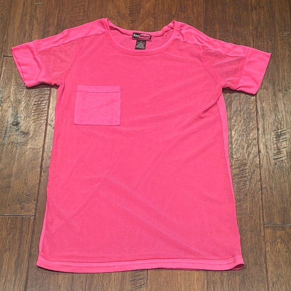 Vibrant Pink See Through T-Shirt - Picture 8 of 8